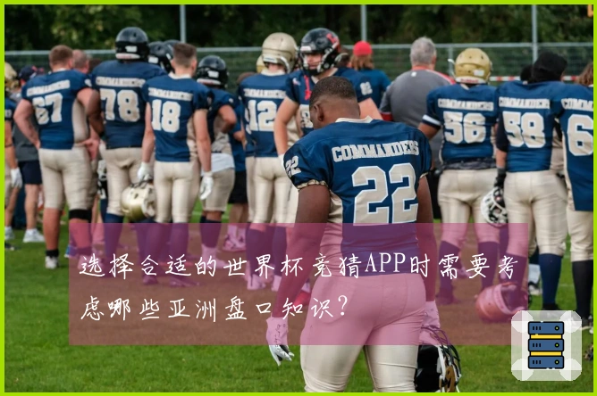 选择合适的世界杯竞猜APP时需要考虑哪些亚洲盘口知识？